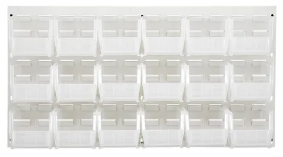 Quantum QLP-3619HC-230-18CL Wall Mounted Louvered Panel, 36"L x 11"D x 19"H, 200 lb capacity, Oyster White
