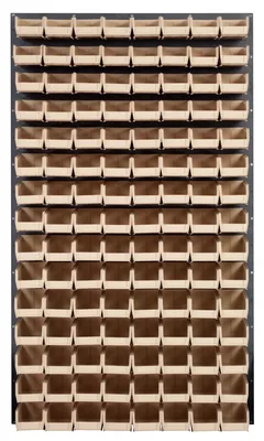 Quantum QLP-3661-220-120IV Wall Mounted Louvered Panel, 36"L x 8"D x 61"H, 1000 lb capacity, Gray