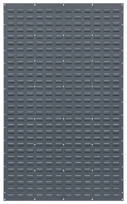 Quantum QLP-3661 Wall Mounted Louvered Panel, 36"L x 61"H, 1000 lb capacity, Gray