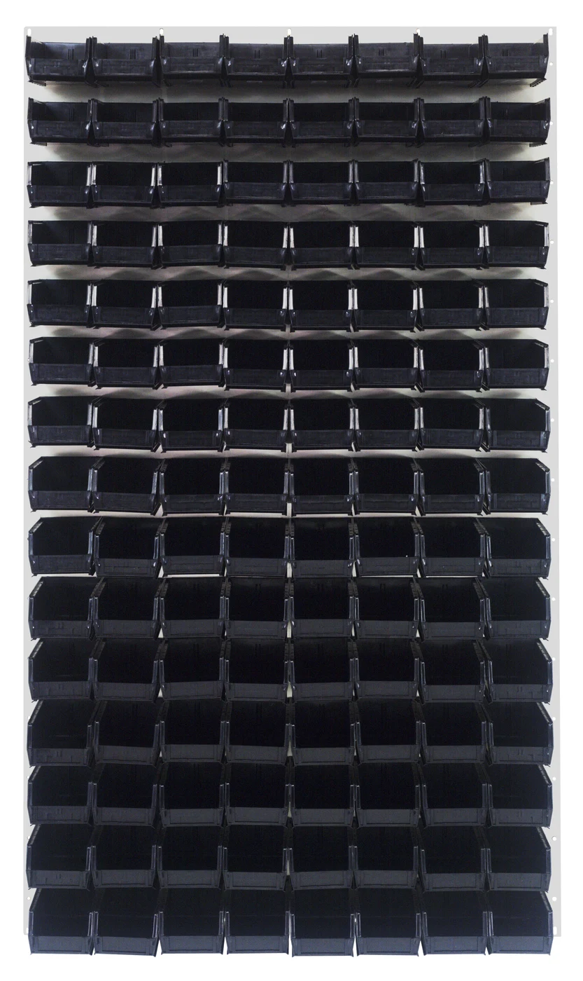 Quantum QLP-3661HC-220-120BK Wall Mounted Louvered Panel, 36"L x 8"D x 61"H, 1000 lb capacity, Oyster White