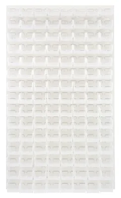 Quantum QLP-3661HC-220-120CL Wall Mounted Louvered Panel, 36"L x 8"D x 61"H, 1000 lb capacity, Oyster White