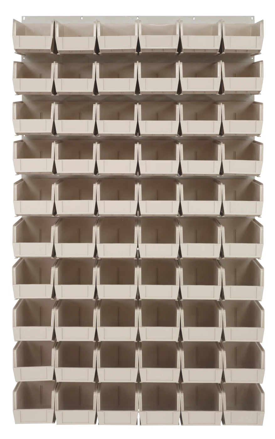 Quantum QLP-3661HC-230-60IV Wall Mounted Louvered Panel, 36"L x 11"D x 61"H, 1000 lb capacity, Oyster White