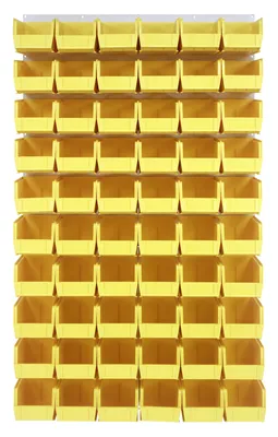 Quantum QLP-3661HC-230-60YL Wall Mounted Louvered Panel, 36"L x 11"D x 61"H, 1000 lb capacity, Oyster White