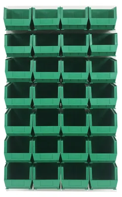 Quantum QLP-3661HC-240-28GN Wall Mounted Louvered Panel, 36"L x 15"D x 61"H, 1000 lb capacity, Oyster White