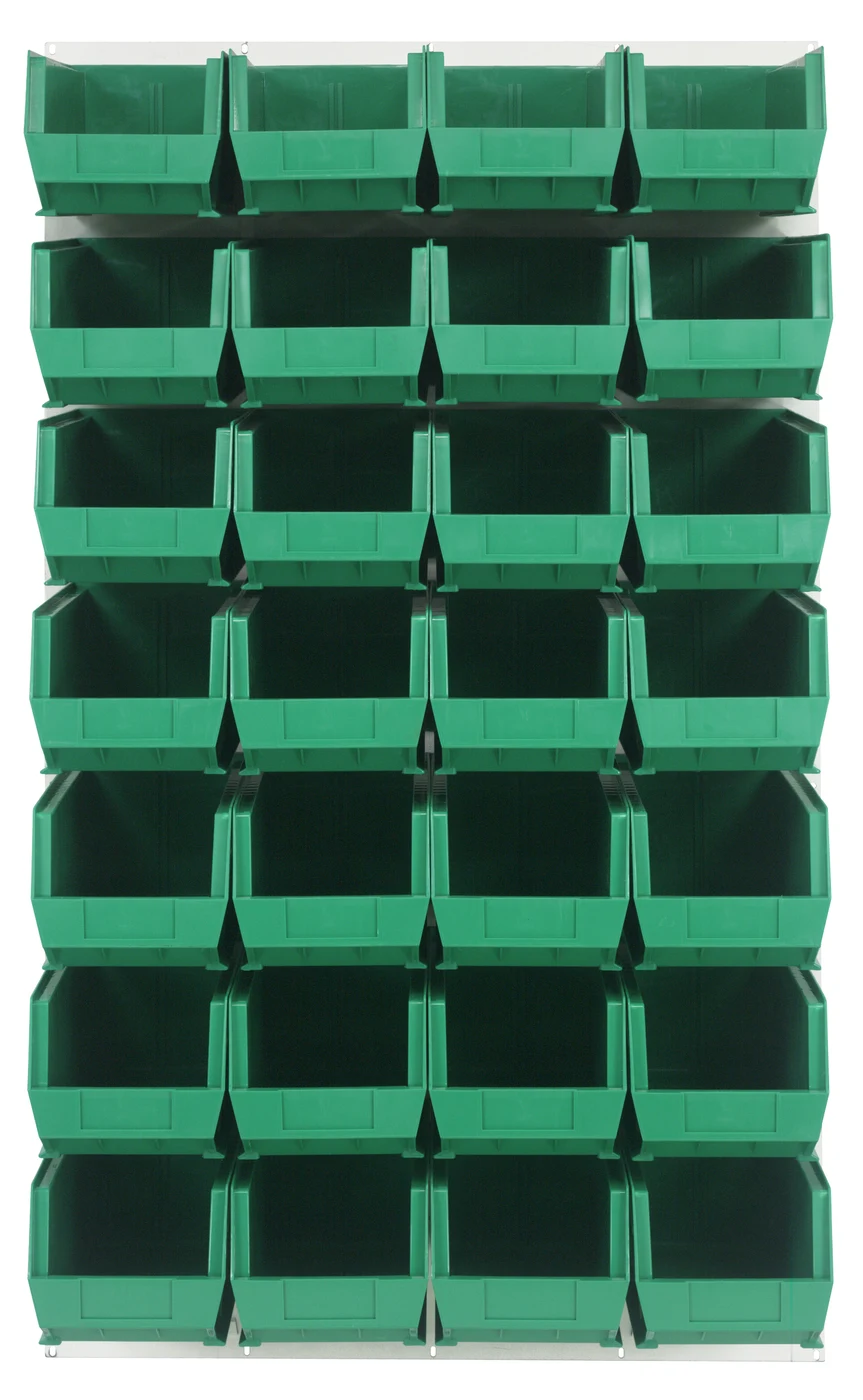 Quantum QLP-3661HC-240-28GN Wall Mounted Louvered Panel, 36"L x 15"D x 61"H, 1000 lb capacity, Oyster White