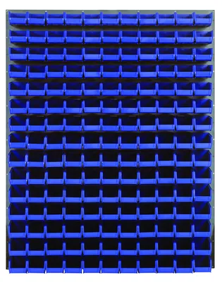 Quantum QLP-4861-220-165BL Wall Mounted Louvered Panel, 48"L x 8"D x 61"H, 1000 lb capacity, Gray