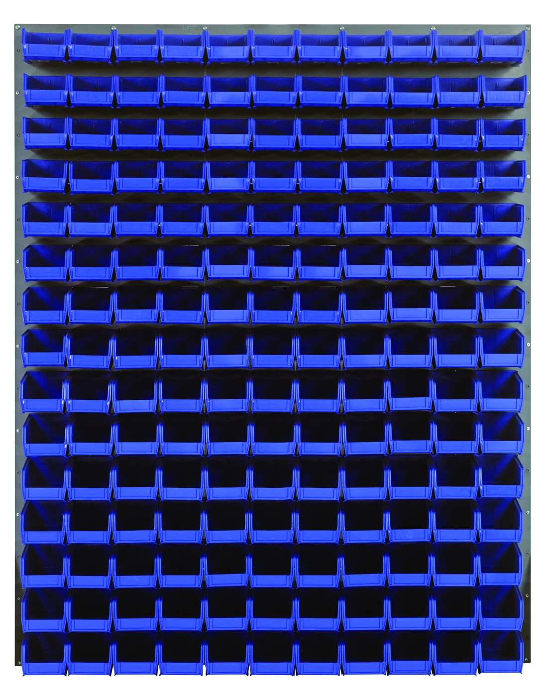 Quantum QLP-4861-220-165BL Wall Mounted Louvered Panel, 48"L x 8"D x 61"H, 1000 lb capacity, Gray