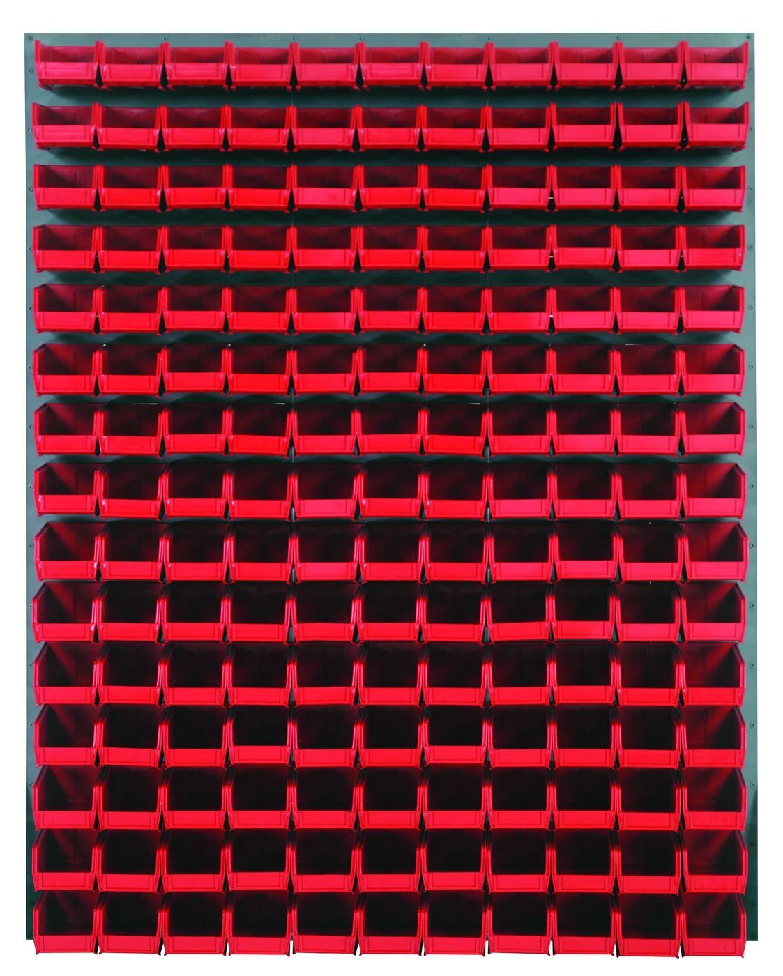 Quantum QLP-4861-220-165RD Wall Mounted Louvered Panel, 48"L x 8"D x 61"H, 1000 lb capacity, Gray