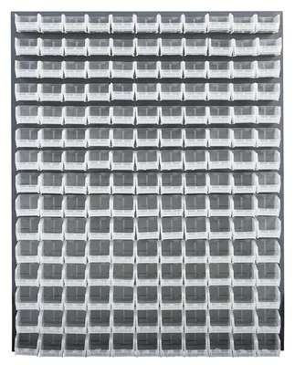 Quantum QLP-4861-220-165CL Wall Mounted Louvered Panel, 48"L x 8"D x 61"H, 1000 lb capacity, Gray
