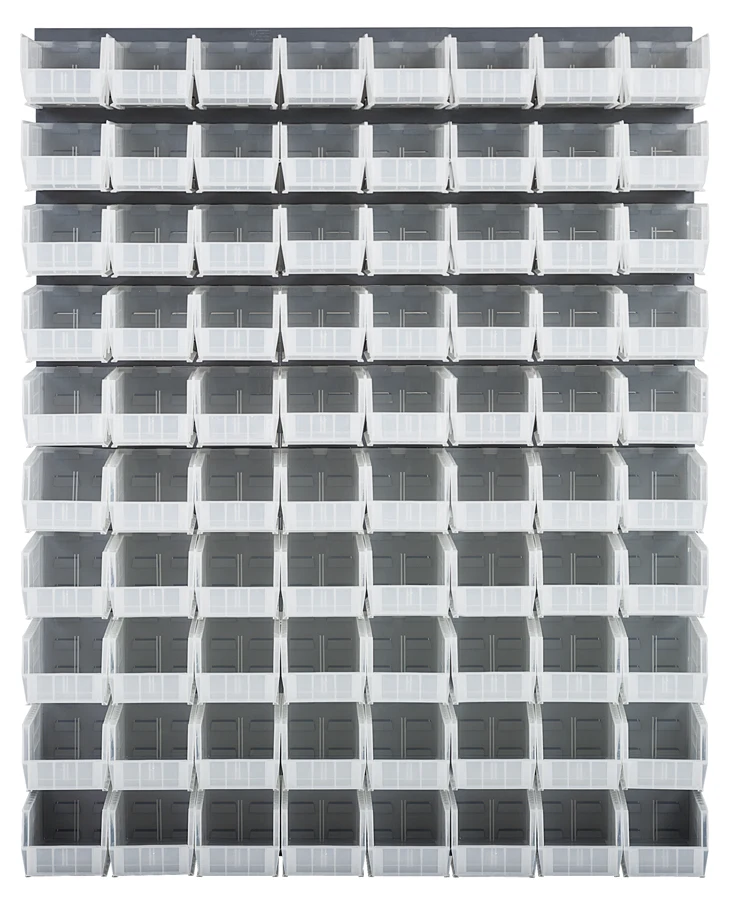 Quantum QLP-4861-230-80CL Wall Mounted Louvered Panel, 48"L x 11"D x 61"H, 1000 lb capacity, Gray