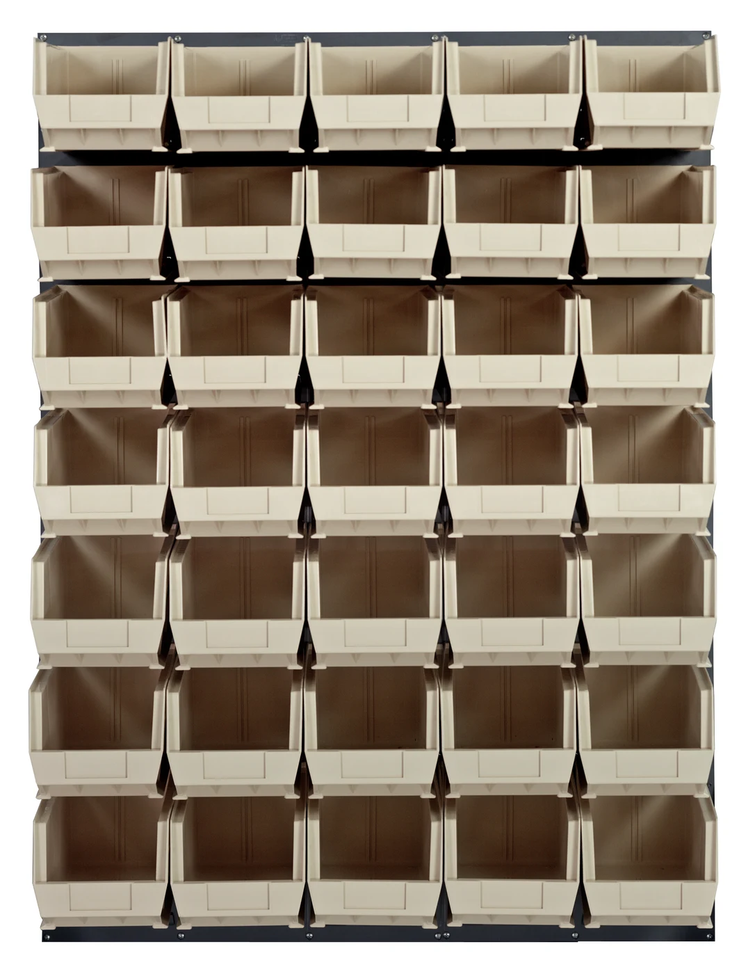 Quantum QLP-4861-240-35IV Wall Mounted Louvered Panel, 48"L x 15"D x 61"H, 1000 lb capacity, Gray