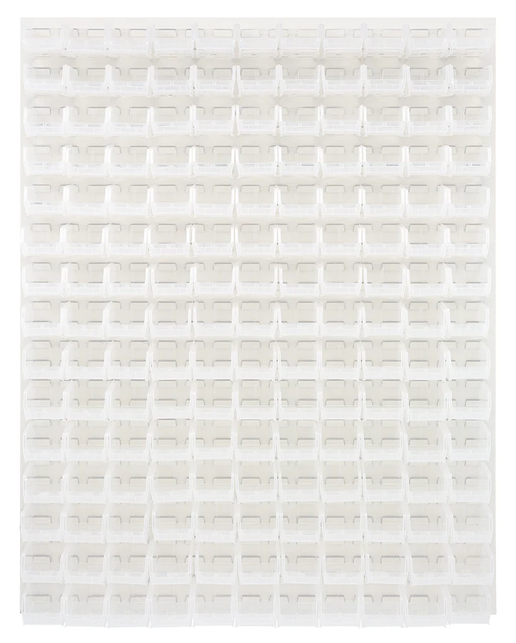 Quantum QLP-4861HC-220-165CL Wall Mounted Louvered Panel, 48"L x 8"D x 61"H, 1000 lb capacity, Oyster White