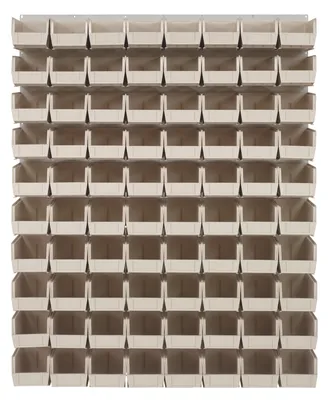 Quantum QLP-4861HC-230-80IV Wall Mounted Louvered Panel, 48"L x 11"D x 61"H, 1000 lb capacity, Oyster White