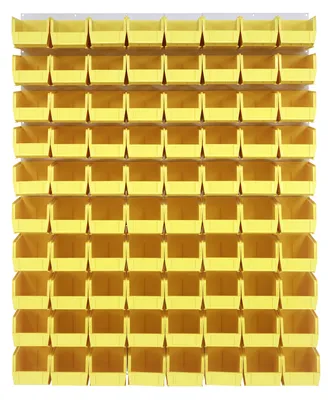 Quantum QLP-4861HC-230-80YL Wall Mounted Louvered Panel, 48"L x 11"D x 61"H, 1000 lb capacity, Oyster White