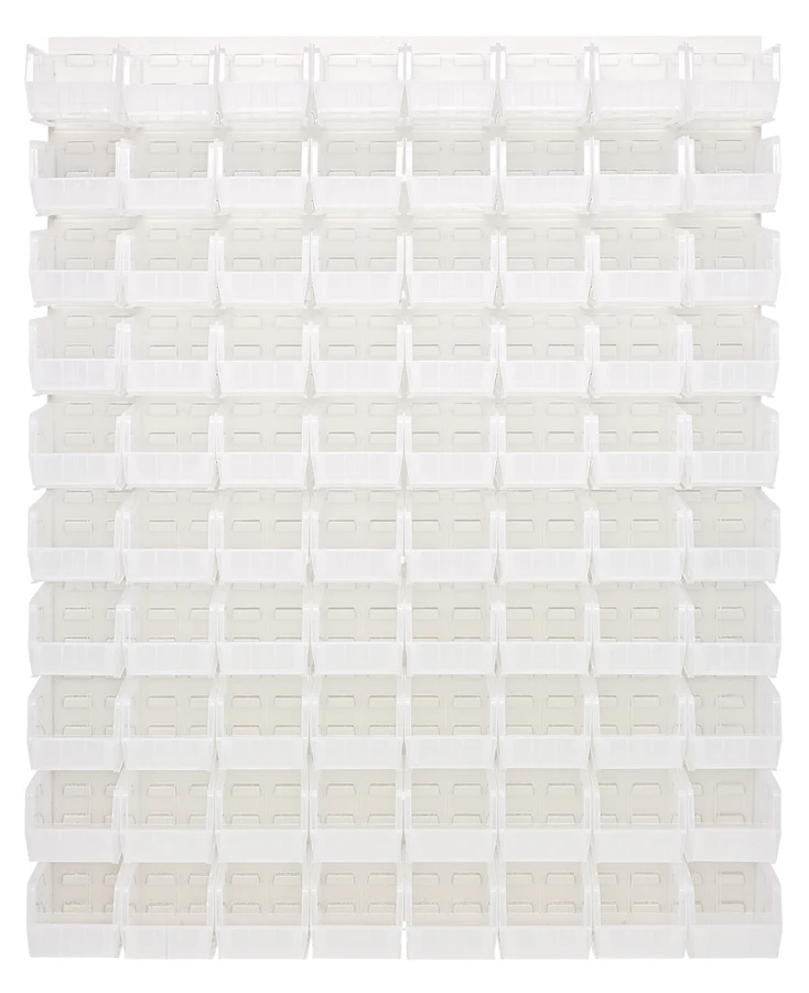 Quantum QLP-4861HC-230-80CL Wall Mounted Louvered Panel, 48"L x 11"D x 61"H, 1000 lb capacity, Oyster White