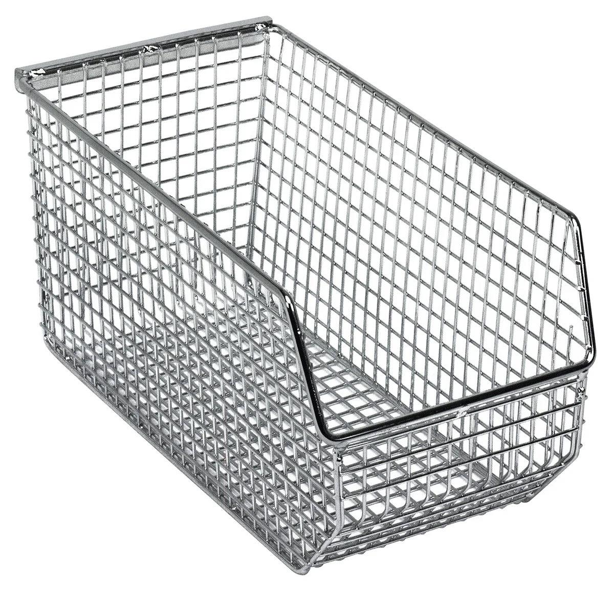 Quantum QMB530C Mesh Stack and Hang Bin, 10-3/4"D x 5-1/2"W x 5"H, Chrome