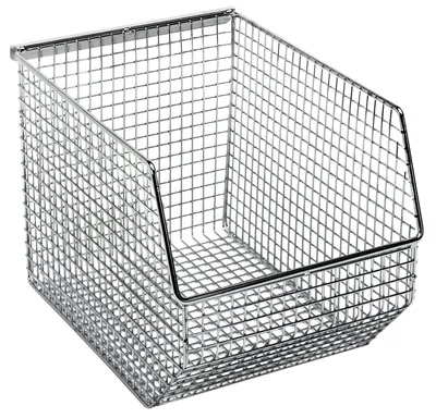 Quantum QMB539C Mesh Stack and Hang Bin, 10-1/2"D x 8"W x 7"H, Chrome