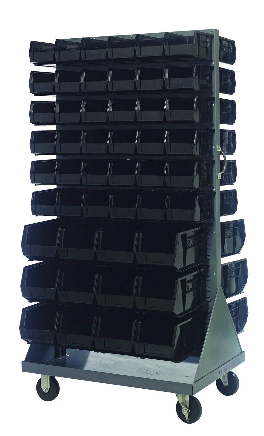 Quantum QMD-36H-230240BK Louvered Rack, 36"W x 25"D x 72"H, 1200 lb capacity, Gray