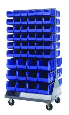 Quantum QMD-36H-230240BL Louvered Rack, 36"W x 25"D x 72"H, 1200 lb capacity, Gray