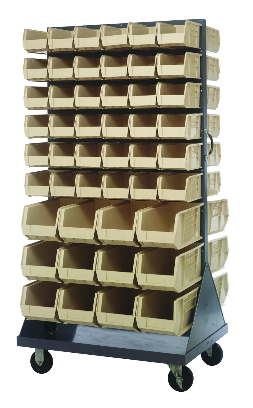 Quantum QMD-36H-230240IV Louvered Rack, 36"W x 25"D x 72"H, 1200 lb capacity, Gray