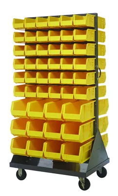 Quantum QMD-36H-230240YL Louvered Rack, 36"W x 25"D x 72"H, 1200 lb capacity, Gray