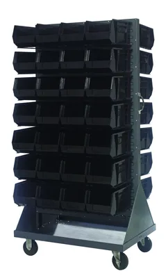 Quantum QMD-36H-240BK Louvered Rack, 36"W x 25"D x 72"H, 1200 lb capacity, Gray