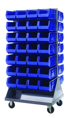 Quantum QMD-36H-240BL Louvered Rack, 36"W x 25"D x 72"H, 1200 lb capacity, Gray