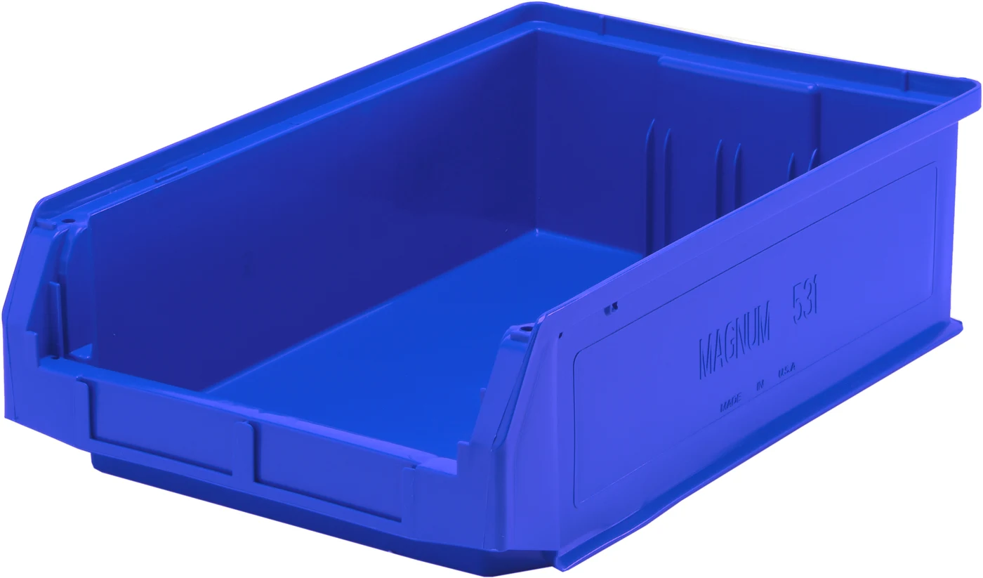 Quantum QMS531BLNB Magnum Bin, 19-3/4"L x 12-3/8"W x 5-7/8"H, 150 lb capacity, Blue