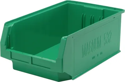 Quantum QMS532GNCS Magnum Bin, 19-3/4"L x 12-3/8"W x 7-7/8"H, 150 lb capacity, Green, Case of 6