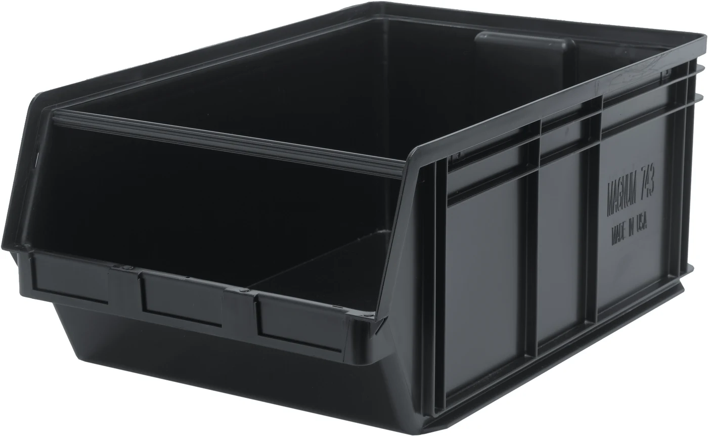 Quantum QMS743BK Magnum Bin, 29"L x 18-3/8"W x 11-7/8"H, 150 lb capacity, Black