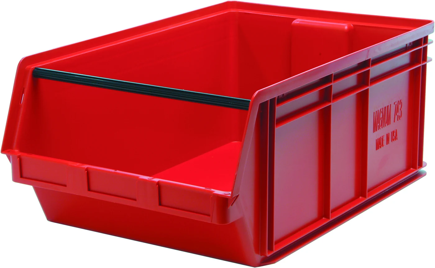 Quantum QMS743RD Magnum Bin, 29"L x 18-3/8"W x 11-7/8"H, 150 lb capacity, Red