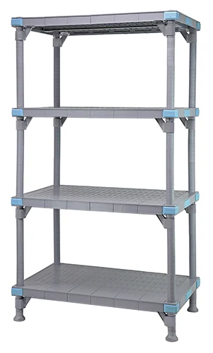 Quantum QP183062SS-4 Millenia Shelving Unit, 30"W x 18"D x 62"H, 2000 lb capacity, Gray