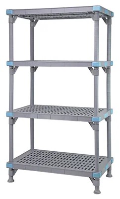 Quantum QP182450VS-4 Millenia Shelving Unit, 24"W x 18"D x 50"H, 2000 lb capacity, Gray