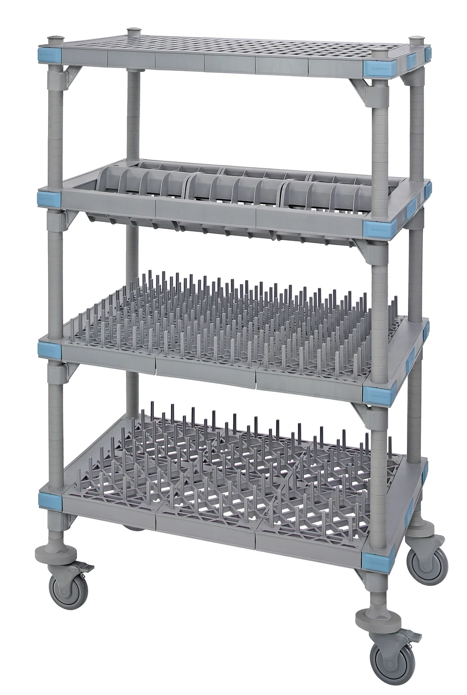 Quantum QPM244268DR Mobile Millenia Drying Rack Unit, 42"W x 24"D x 68"H, Gray
