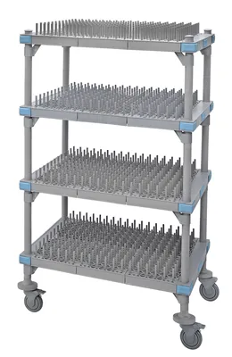 Quantum QPM243068PDR1 Mobile Millenia Drying Rack Unit, 30"W x 24"D x 68"H, Gray