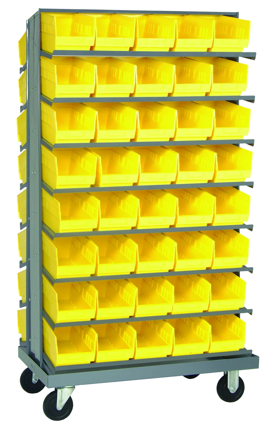 Quantum QPRDM-207RD Mobile Pick Rack, 24"L x 36"W x 63-1/2"H, 800 lb capacity, Gray