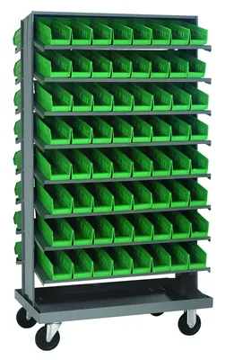 Quantum QPRDM-101GN Mobile Pick Rack, 24"L x 36"W x 60"H, 800 lb capacity, Gray