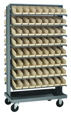 Quantum QPRDM-101IV Mobile Pick Rack, 24"L x 36"W x 60"H, 800 lb capacity, Gray