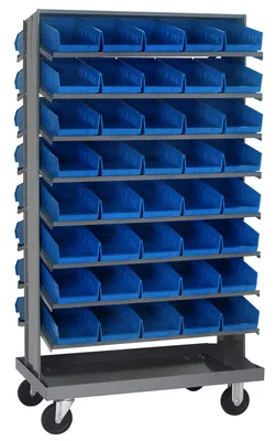 Quantum QPRDM-102BL Mobile Pick Rack, 24"L x 36"W x 60"H, 800 lb capacity, Gray