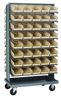 Quantum QPRDM-102IV Mobile Pick Rack, 24"L x 36"W x 60"H, 800 lb capacity, Gray