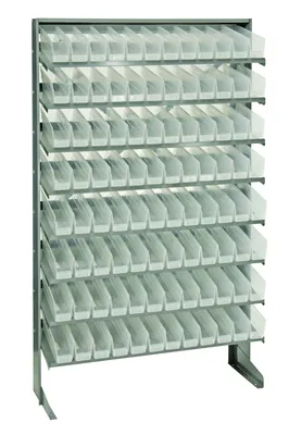 Quantum QPRS-100CL Pick Rack, 12"D x 36"W x 60"H, 400 lb capacity, Gray