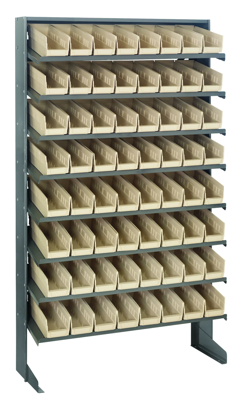 Quantum QPRS-101IV Pick Rack, 12"D x 36"W x 60"H, 400 lb capacity, Gray