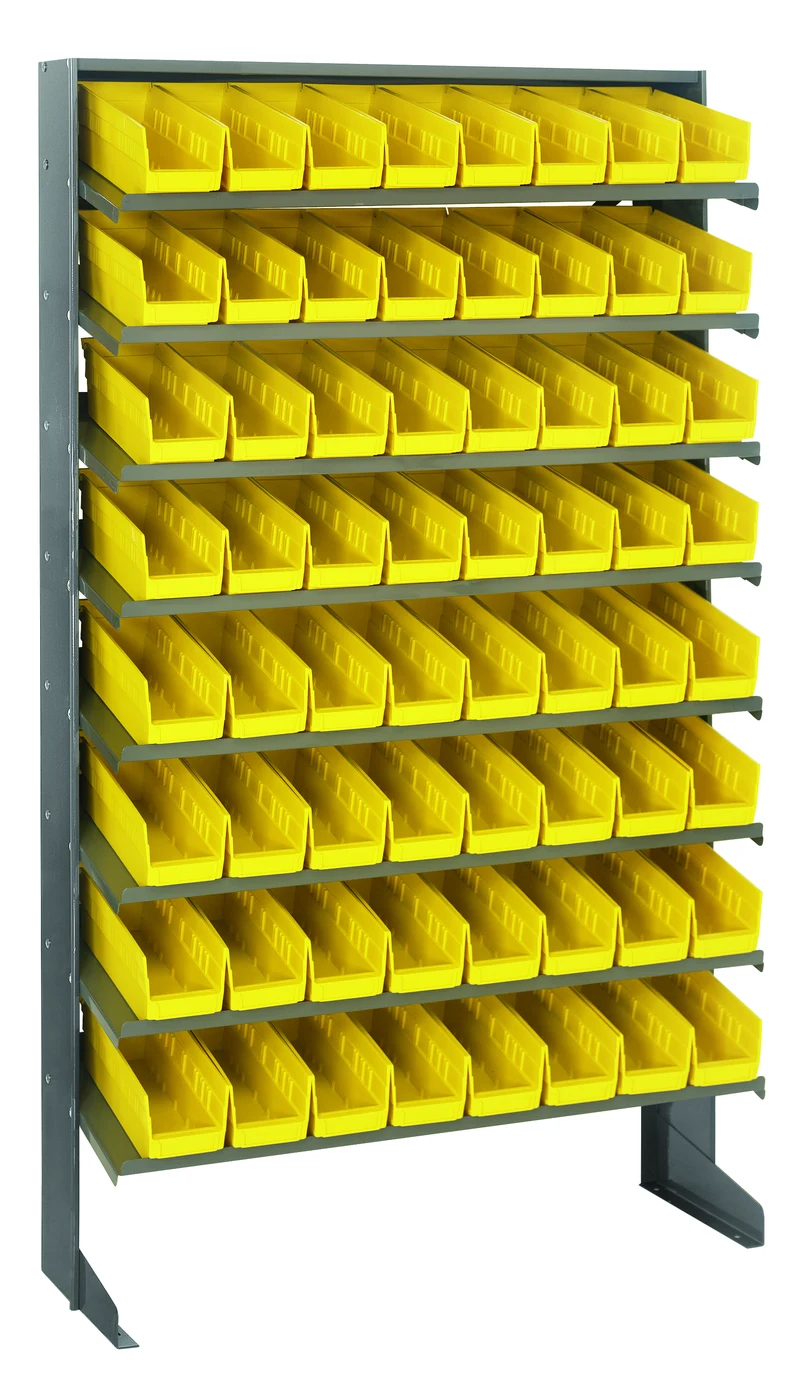 Quantum QPRS-101YL Pick Rack, 12"D x 36"W x 60"H, 400 lb capacity, Gray
