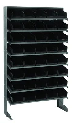 Quantum QPRS-102BK Pick Rack, 12"D x 36"W x 60"H, 400 lb capacity, Gray