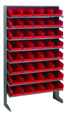 Quantum QPRS-102RD Pick Rack, 12"D x 36"W x 60"H, 400 lb capacity, Gray