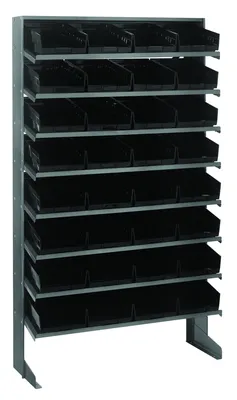 Quantum QPRS-107BK Pick Rack, 12"D x 36"W x 60"H, 400 lb capacity, Gray