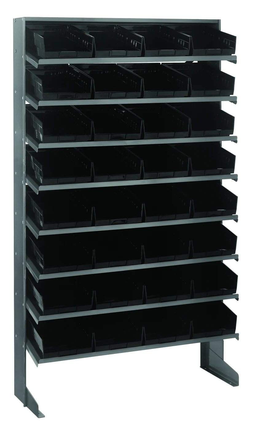 Quantum QPRS-107BK Pick Rack, 12"D x 36"W x 60"H, 400 lb capacity, Gray
