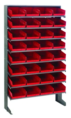 Quantum QPRS-107RD Pick Rack, 12"D x 36"W x 60"H, 400 lb capacity, Gray