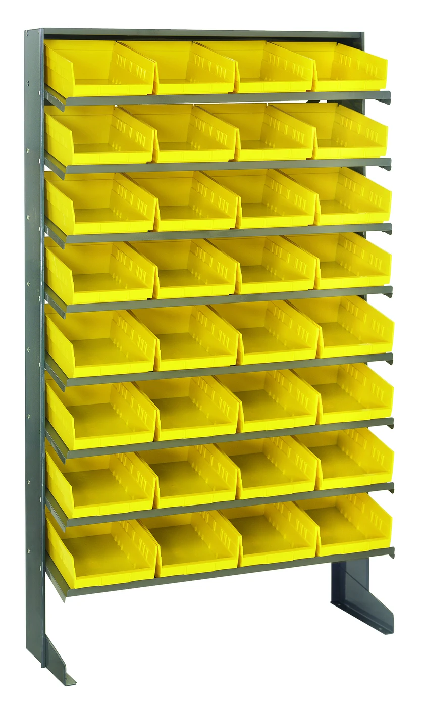 Quantum QPRS-107YL Pick Rack, 12"D x 36"W x 60"H, 400 lb capacity, Gray