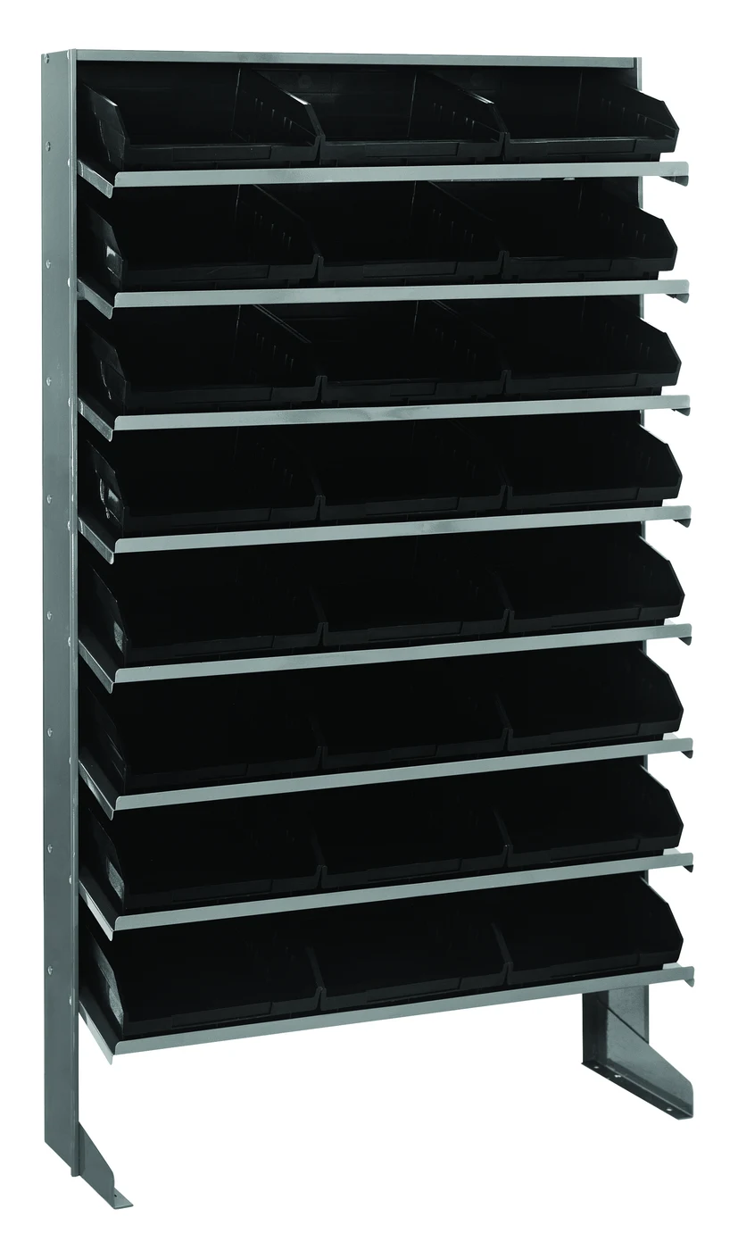 Quantum QPRS-109BK Pick Rack, 12"D x 36"W x 60"H, 400 lb capacity, Gray